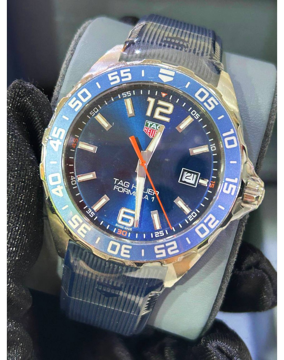 TAG HEUER FORMULA 1 REF WAZ 1010 BLUE DIAL 43MM QUARTZ WATCH
